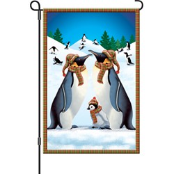 Frolic in the Snow Garden Flag