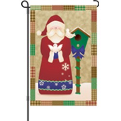 Santas Doves Garden Flag