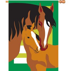 MARE AND FOAL HOUSE FLAG