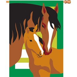 Mare and Foal House Flag