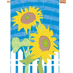 FARMHOUSE FLOWERS HOUSE FLAG