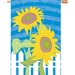 Farmhouse Flowers House Flag