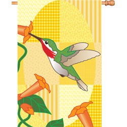 M G HUMMINGBIRD HOUSE FLAG