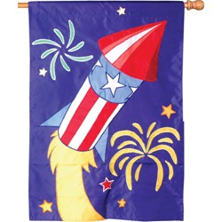 4th of July Celebration House Flag