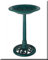 Pedestal Bird Bath Verdigris