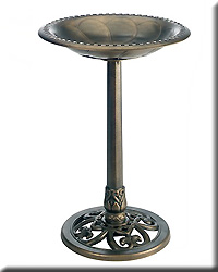 PEDESTAL BIRD BATH ANT BRONZE