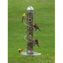 METAL SPIRAL SUNFLOWER FEEDER 17IN