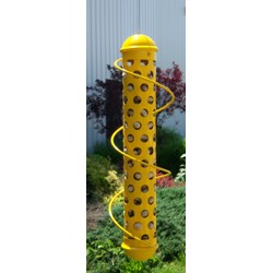 SPIRAL WHOLE PEANUT FEEDER YELLOW 17IN