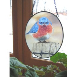 Mad Bluebird Suncatcher