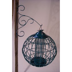 CAGED NUT FEEDER GREEN ROUND