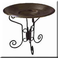 Antique Brass Bird Bath